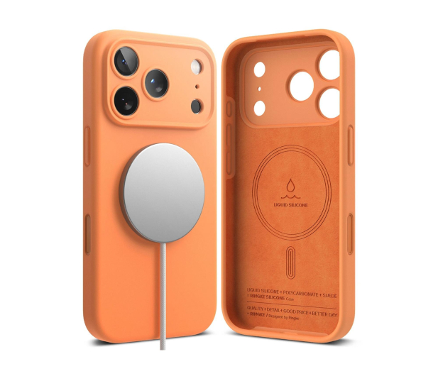 Ringke Silicone Magnetic Magsafe do Iphone 17 Pro Max Tangerine - 1359797 - zdjęcie 2